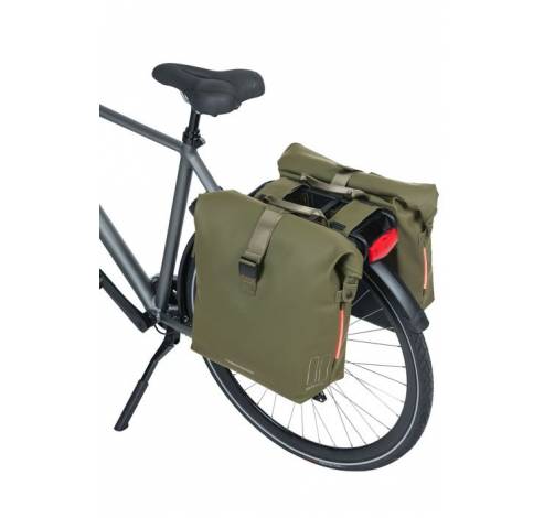 SoHo - dubbele fietstas Nordlicht - 41 liter - mosgroen  Basil