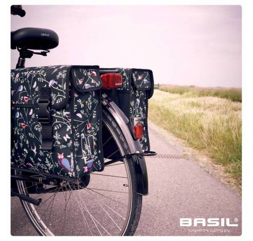 Fietstas dubbel Wanderlust zwart 35L  Basil