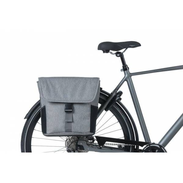 Basil GO – dubbele fietstas – 32 liter - grijs