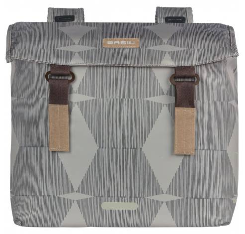 Fietstas dubbel Elegance chateau taupe 40-49L  Basil