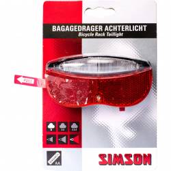Simson Bagagedragerachterlicht LED incl. batterijen op kaart 