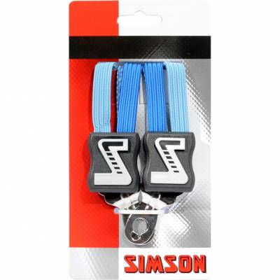 Snelbinder Kort 49cm 3-binder kobalt blauw op kaart  Simson