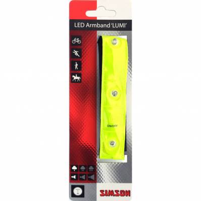 Reflectie armband 4-LED incl. batterijen op kaart 
