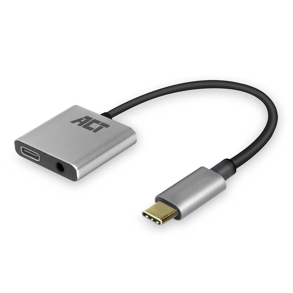 USB-C naar 3,5mm jack audio adapter en PD pass through 