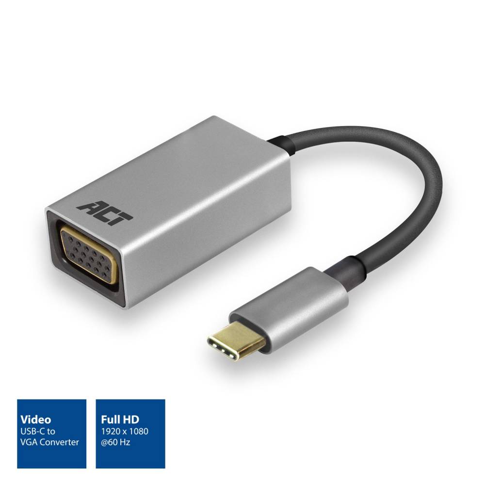 Act Adapter USB USB-C naar VGA-adapter
