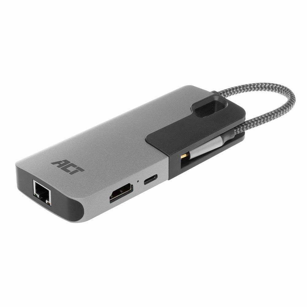 Act Docking Station PC USB-C naar HDMI multipoortadapter met ethernet en USB-hub