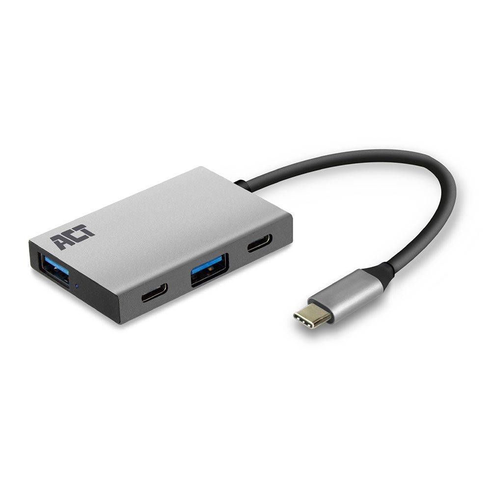 USB-C Hub 4 poorten met 2x USB-C en 2x USB-A, SuperSpeed 10Gbit/s 