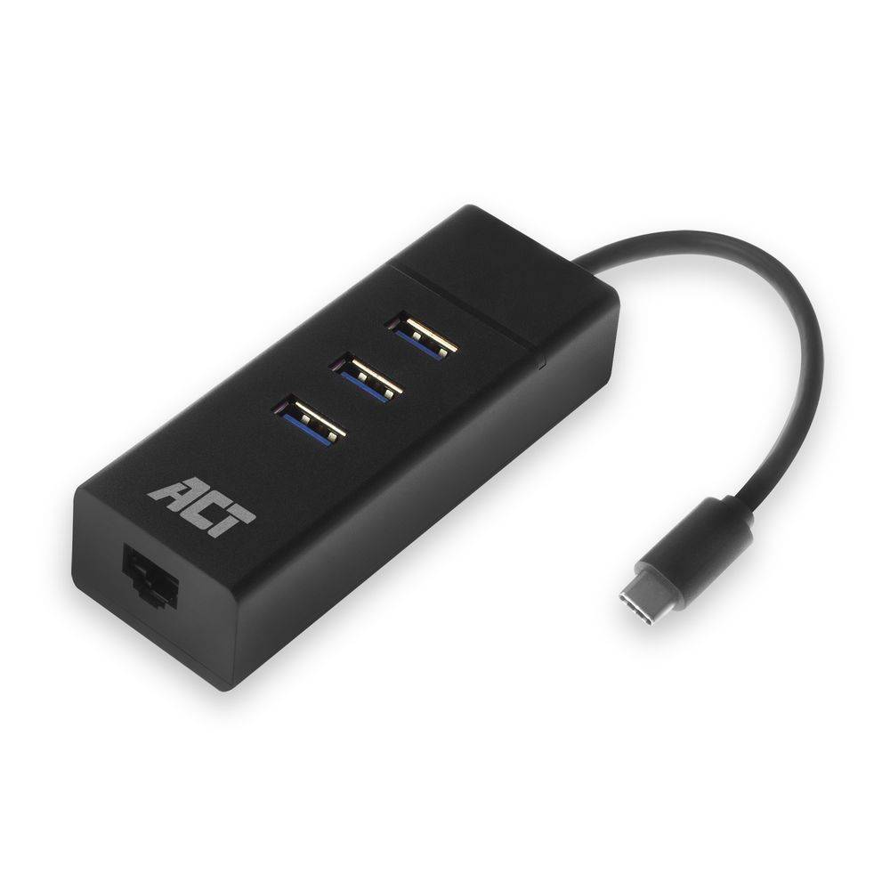 USB-C Hub 3-poort en Ethernet 