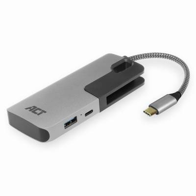 Port USB-C Hub 3 avec lecteur de cartes et passage PD  Act