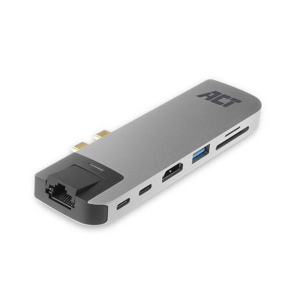 USB-C Thunderbolt™ 3 naar HDMI multipoortadapter 4K met ethernet, USB-hub, kaartlezer en PD-doorvoer 