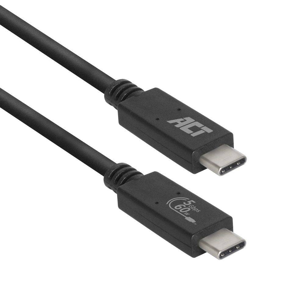 Act USB-kabel USB 3.2 Gen1 aansluitkabel C male - C male 1 meter USB-IF gecertificeerd