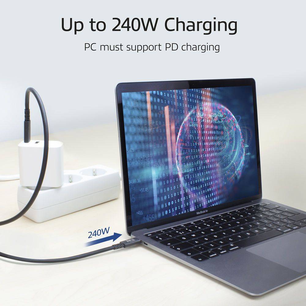 Act USB-kabel Act usb-c to usb-c cable thunderbolt3 1M