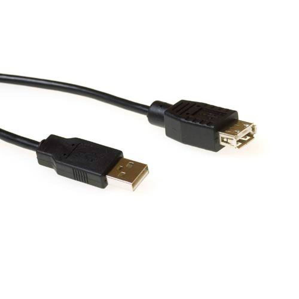 Act USB-kabel USB 2.0 A male - USB A female zwart 3,00 m
