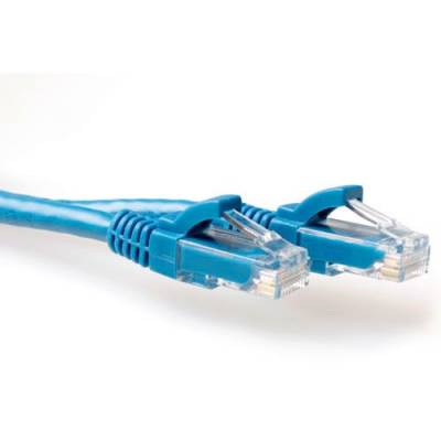 Blauwe 1 meter U/UTP CAT6 patchkabel snagless met RJ45 connectoren  Act