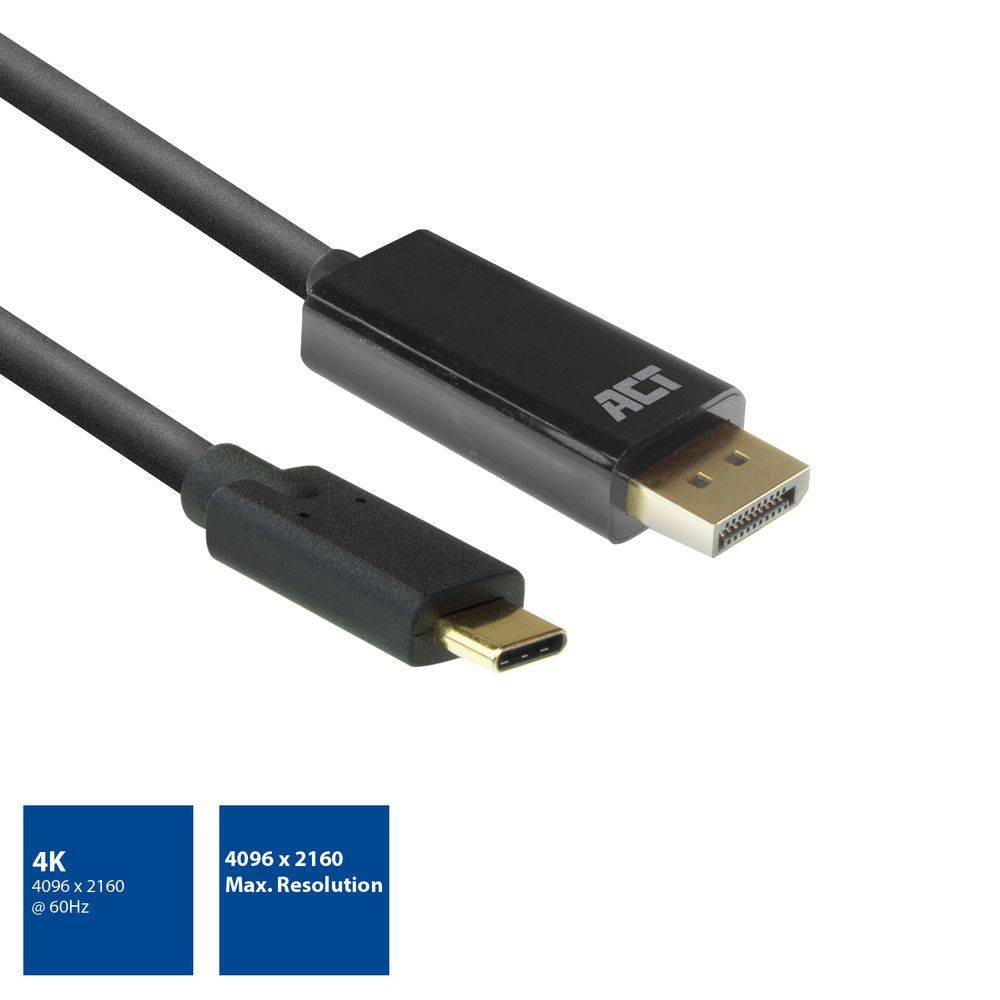 Act USB-kabel Act usb-c naar displayport male kabel 2