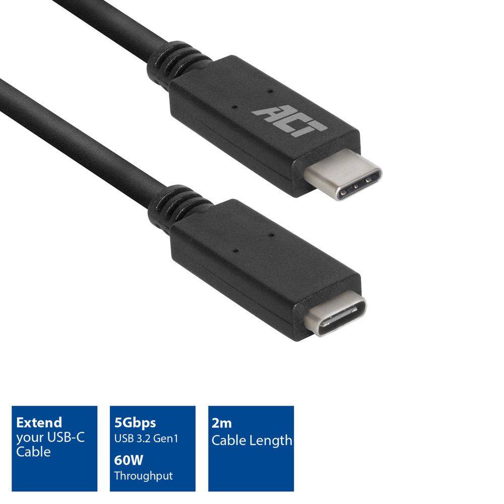 Act USB-kabel Act usb 3.2 gen1 verlengkabel c male - c