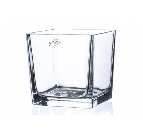 Theelichtglas Transparant 12x12xh12cm  Sandra Rich