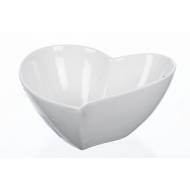 Heart Bowl Wit 14x14xh6cm Porselein  