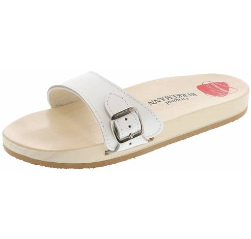 Original Sandale weiß Kalbsleder 1 -00100-100 S35  Berkemann