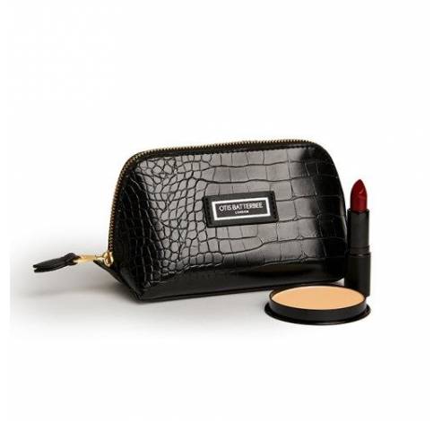 The Beauty Makeup Bag S Black Croc  Otis Batterbee