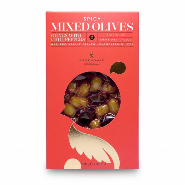 OLIVES SPICY MIXED OLIVES 250G 