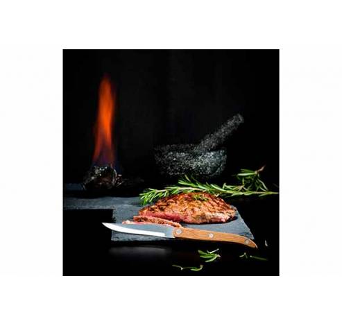 Innovation Line Couteau Steak Set6 Bois  De Chêne - Lame Lisse  Style de Vie