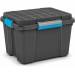 Scuba Box M Zwart 45l 39x49.5x34cm Blauwe Clips 