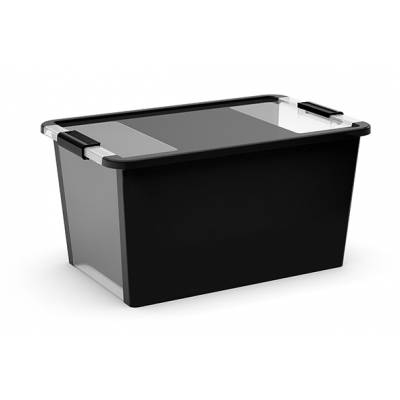 Bi-box Opbergbox L Zwart 40l 58x35,2xh28cm  Kis