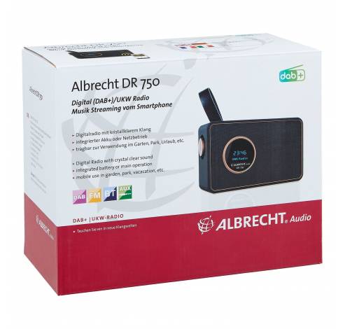 DR750 DAB+/FM/BLUETOOTHBlack  Albrecht Studio