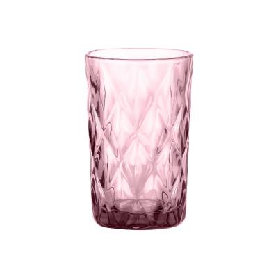 Gemstone Amethyst hoog drinkglas roze 340ml 