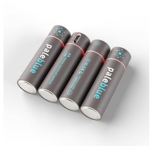 AA USB oplaadbare slimme batterijen  Pale Blue