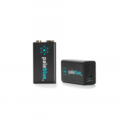 9V USB oplaadbare slimme batterijen 2pack  Pale Blue