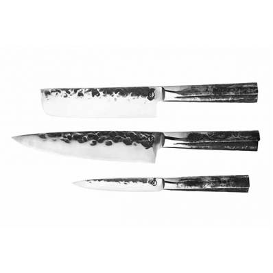 Intense Set De Couteaux 3pcs - Couteau Chef + Couperet + Couteau Menager 