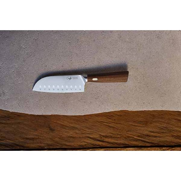 Couteaux & Co Santokumes 12,5cm Walnoten Handvat 