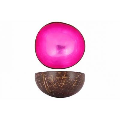 Cocosbowl Metallic Pink Leaf D14cm   Noya