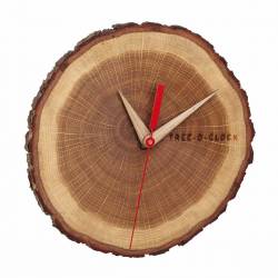 TFA Analoge wandklok van eikenhout TREE-O-CLOCK 60.3046 