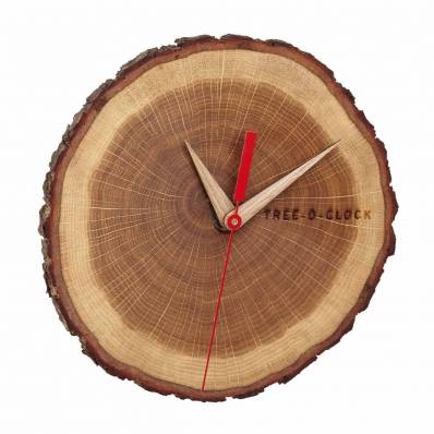 Analoge wandklok van eikenhout TREE-O-CLOCK 60.3046 