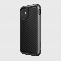 Raptic iPhone 11 hoesje Defense Lux zwart carbon fiber 