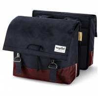 Fietstas dubbel 40L recycled rood grijs 