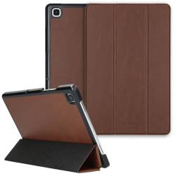 Selencia Samsung Galaxy Tab A7 Nuria Vegan Lederen Trifold Book Case Bruin