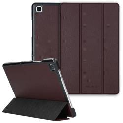 Selencia Samsung Galaxy Tab A7 Kesia Slang Trifold Book Case Donkerrood