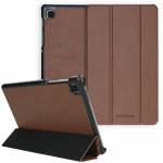 Samsung Galaxy Tab A7 Lite Nuria Vegan Lederen Trifold Book Case Bruin 