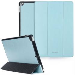 Selencia iPad 10.2 (2021/2020/2019) Nuria Vegan Lederen Trifold Book Case Lichtblauw