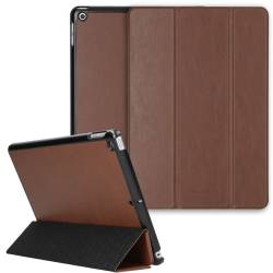 Selencia iPad 10.2 (2021/2020/2019) Nuria Vegan Lederen Trifold Book Case Bruin