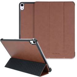 Selencia iPad Air (2020) Nuria Vegan Lederen Trifold Book Case Bruin