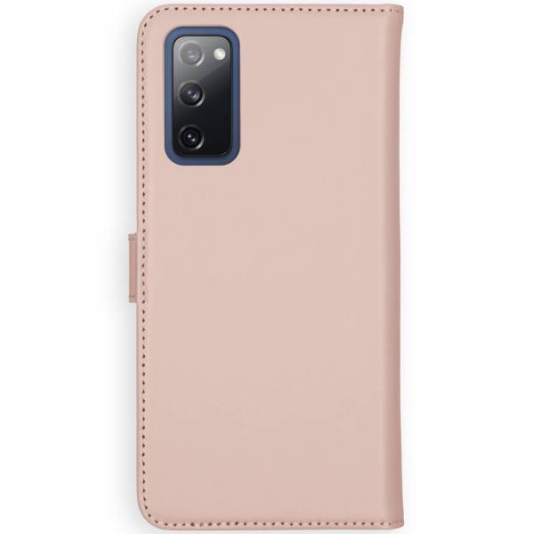 Selencia Samsung Galaxy S20 FE Echt Lederen Booktype Roze