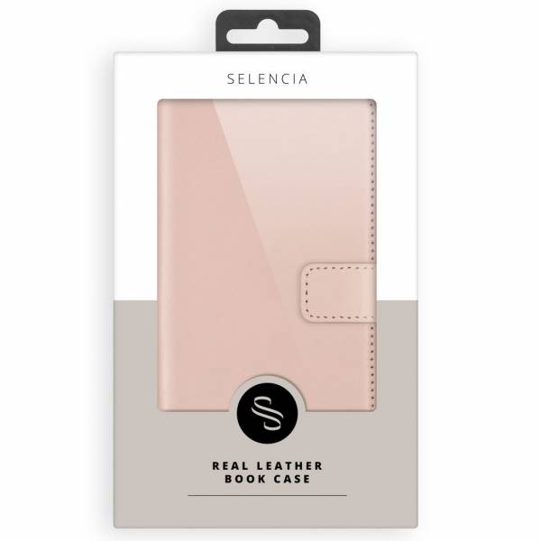 Selencia Samsung Galaxy S20 FE Echt Lederen Booktype Roze