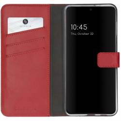 Selencia Samsung Galaxy S21 Plus Echt Lederen Booktype Rood