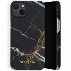 Selencia iPhone 13 Maya Fashion Backcover Marble Black 