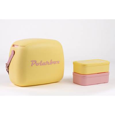 Polarbox Coolerbag 6l Geel Incl. 2x Lunchbox  Polarbox
